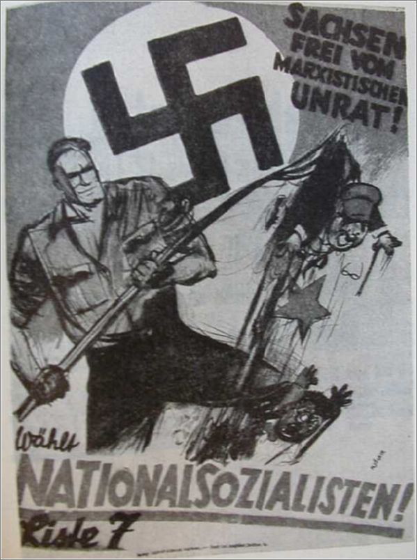 NSDAP poster - Free Saxony from Marxist trash